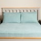 image 2 of OHS 2 Pack Soft Cosy Teddy Fleece Pillowcases, 50x75cm - Duck Egg Blue