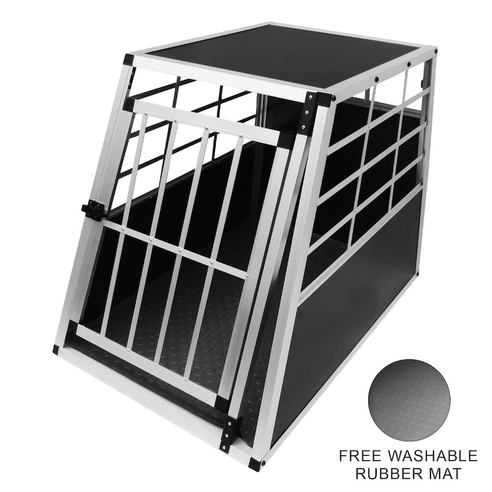 image 1 of Car Dog Pet Crate - Large Single Door Black