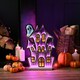 image 1 of 40cm Light up Halloween House Infinity Decoration with Pink and White LEDs