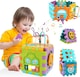 image 5 of 6-in-1 Educational Baby Activity Cube with Music, Lights, Piano, Shape Sorter, Steering Wheel & Phone - Montessori Learning Toy for Babies 6-12 Months & Toddlers 1-3 Years - Sensory Development Gift