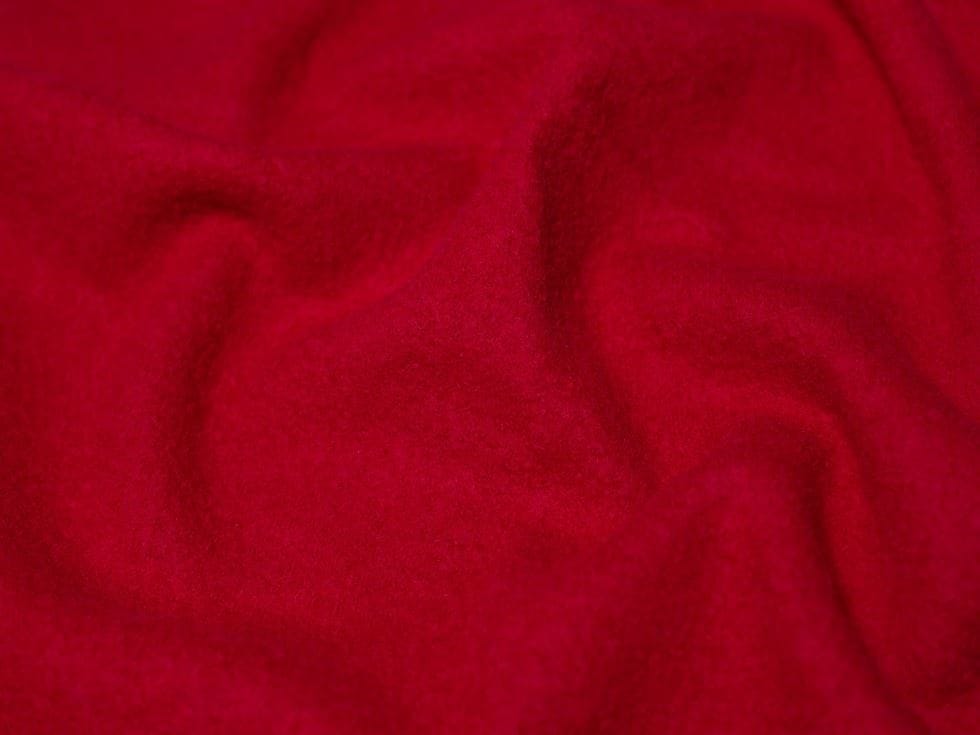 Minerva Core Range Red 100% Pure Boiled Wool Coating Fabric for Dressmaking, 140cm / 55" Wide - per metre