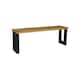 image 2 of Induse Bench - Mango Wood/Iron - L44 x W160 x H45 cm - Mango PP Saw Finish Brown