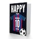 image 2 of Football Strip Kit Red Striped Top 10 Year old Kids 10th Birthday Card