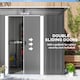 image 4 of Outsunny 8.5 x 6ft Metal Shed with Lightsky Panels, Garden Storage Tool House with Double Doors for Garden, Patio and Lawn, Grey