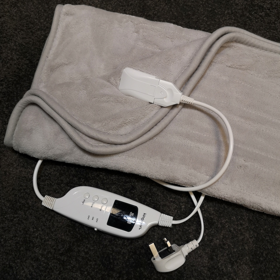 image 1 of 160cm 120w Grey Electric Throw Blanket with Temperature Settings