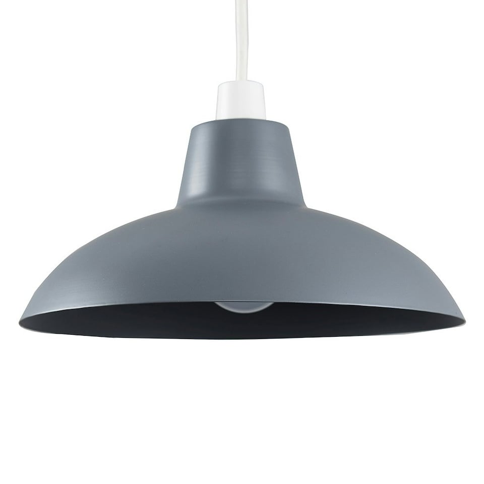 image 1 of ValueLights Civic Pair of Dark Grey Ceiling Pendant Shade