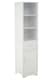 image 2 of Orsina Tall White Display Cabinet With Drawer & Shelves, Narrow Storage Unit, White Storage Cabinet For Daily Use