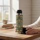 image 2 of Green Strawberry Thief Large Reusable Thermal Flask