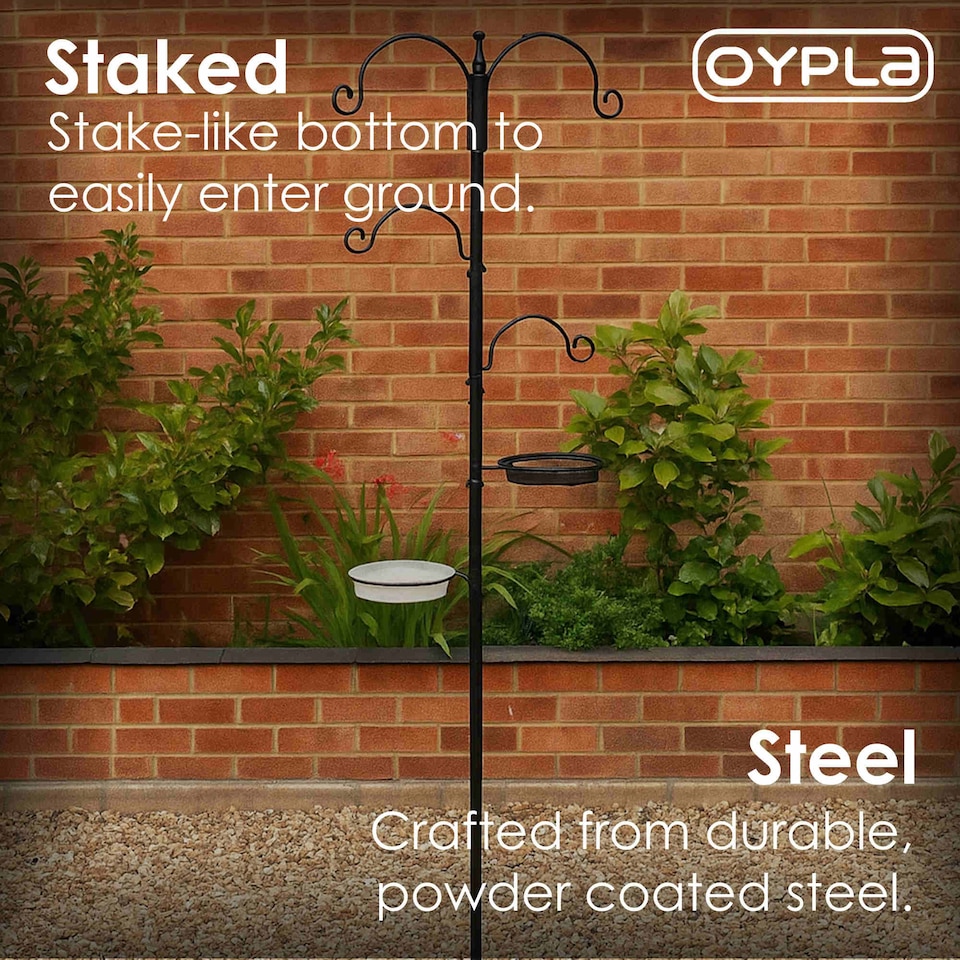 image 1 of Wild Bird Decorative Feeding Station with Feeder Tray & Bath