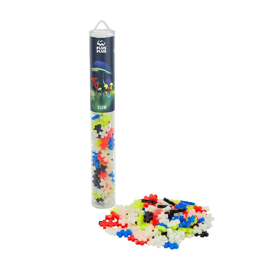 image 1 of Plus Plus Tube Glow Mix 100 Piece Construction Set