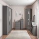 image 7 of Nevada 2 Door 1 Drawer Mirrored Wardrobe Grey | 3D Effect Grey