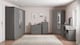 image 7 of Nevada 2 Door 1 Drawer Mirrored Wardrobe | Grey | 3D Effect Grey