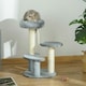 image 7 of PawHut 65cm Cat Tower, Small Cat Condo with Sisal Posts, Rope, Perches Grey