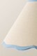 image 5 of ValueLights Florie Natural Small Taper Lamp Shade Scallop Blue Trim | Blue