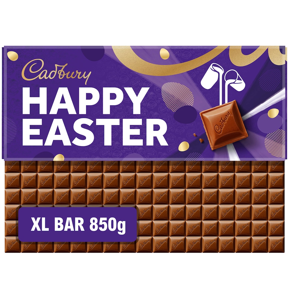image 1 of Cadbury Happy Easter Dairy Milk Chocolate Gift Bar 850g