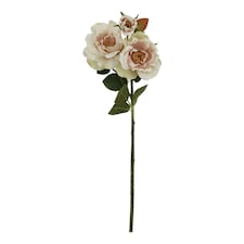 Hill Interiors The Natural Garden Collection Tea Rose Artificial Flower - Pale Pink - One Size