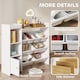 image 6 of AIYAPLAY Toy Storage Unit, with 8 Removable Bins, Storage Shelves, Cabinet, Toy Organiser, for Playroom, Kids Room, Nursery, White | White