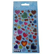 Paper Projects Reusable Sparkling Hearts Stickers - Multicoloured - One Size