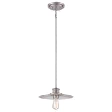 Admiral 1 Light Dome Ceiling Mini Pendant Antique Nickel, E27