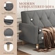 image 7 of Yaheetech Fabric Convertible Sofa Bed with 2 Bolster Pillows-Dark Grey