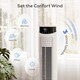 image 5 of HOMCOM Tower Fan with WiFi Control 116 cm | White | White | 31.5 x 31.5 x 116 cm