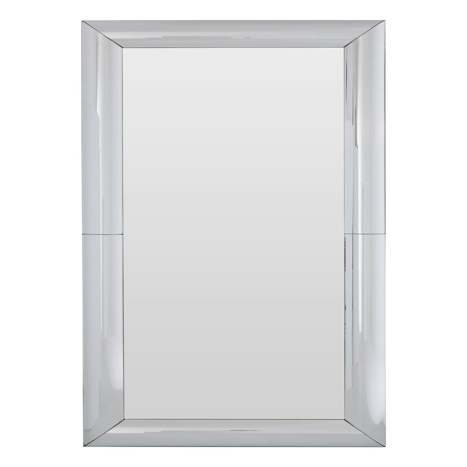 image 1 of Interiors by Premier Silver Frame Large Rectangular Wall Mirror Silver