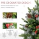 image 5 of HOMCOM 2 Pieces 2' Prelit Artificial Tabletop Christmas Trees, LED Display