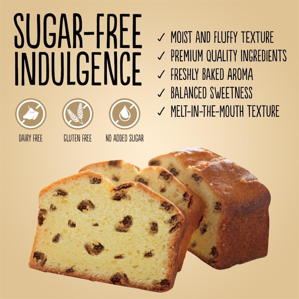 image 1 of Diablo Sugar Free Chocolate Chip Cake 200g 3 Pack