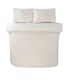 image 3 of Luxury Check Teddy Polyester Fleece Duvet Cover Set with Pillowcase | Cream | Double