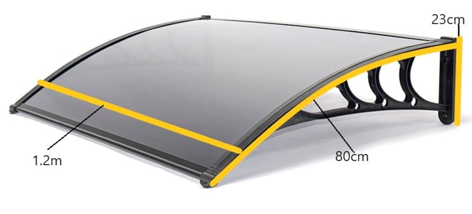 image 1 of Greenhurst 1.2m Door Canopy | White | 1.2m