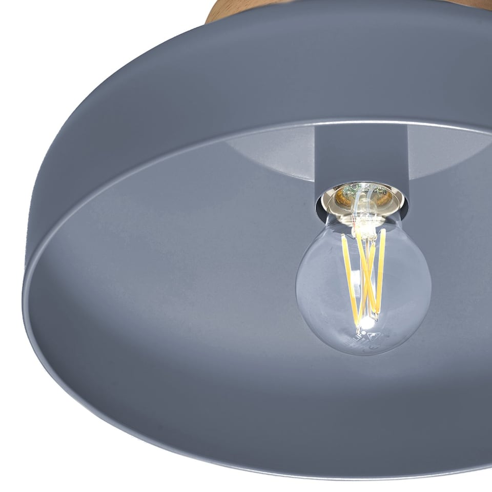 image 1 of Contemporary Scandinavian Designed Semi Flush Ceiling Light in Charcoal Grey | Grey | Charcoal | 1