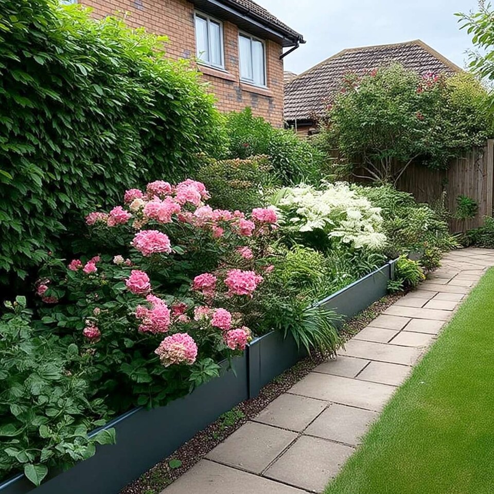 image 1 of Metal Garden Border Edging 1m Saw Tooth Spikes - Set of 5 | Grey | Grey