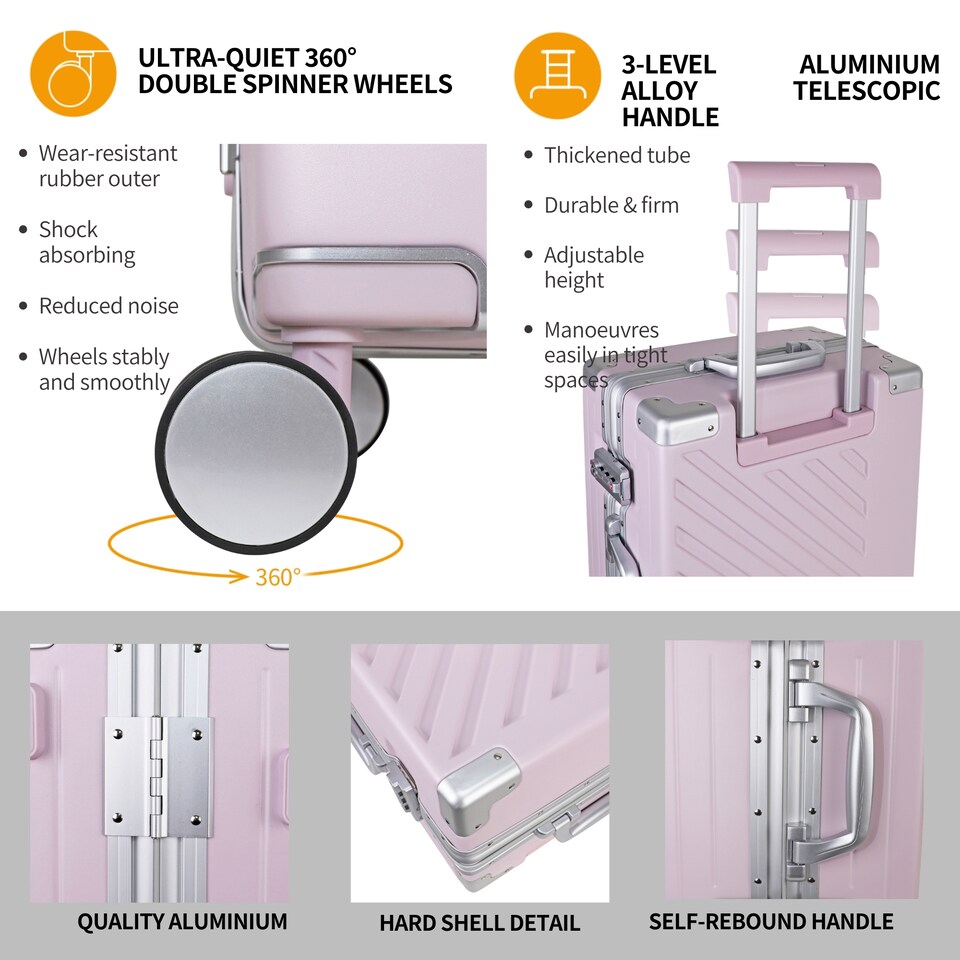 image 1 of Zipperless Suitcase Set, PC Hard Shell, Small & Large, TSA Lock