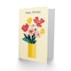 image 2 of Poppy Flower Bouquet Vase Woman Her Birthday Card