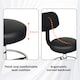 image 5 of Levede Swivel Drafting Chair Low Back Round Rolling Stool Height Adjustable