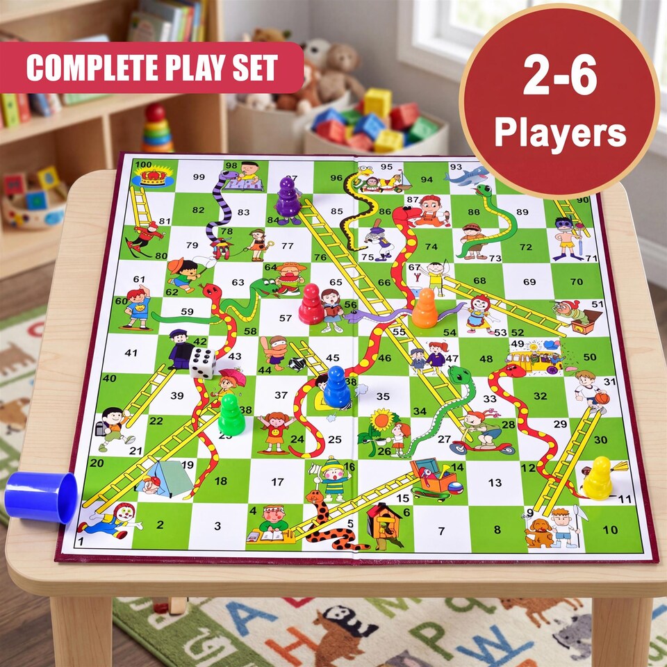 image 1 of M.Y Traditional Snakes & Ladders Game
