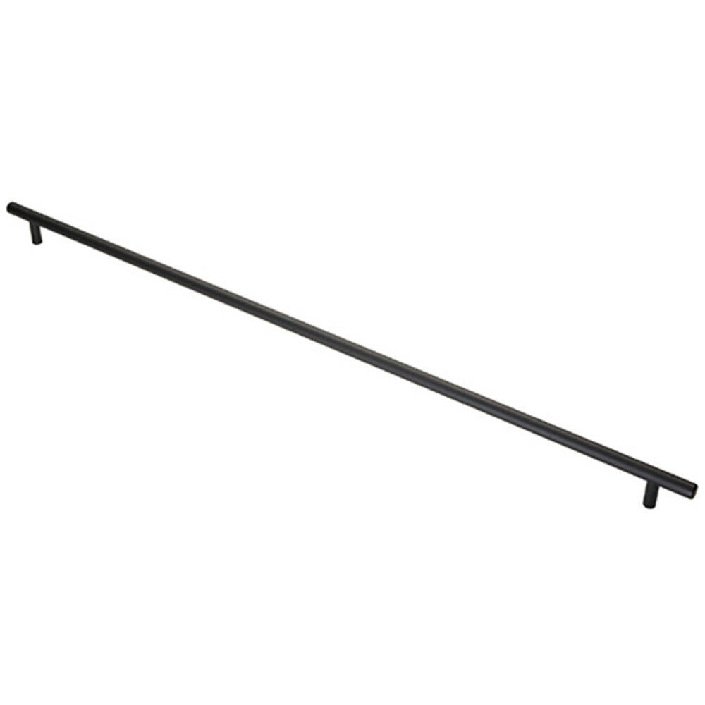 Loops T Bar Cupboard Pull Handle 668 x 12mm 608mm Fixing Centres Matt Black