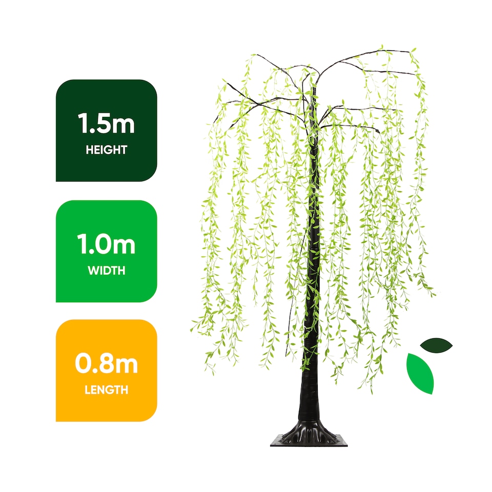 image 1 of Gardenwize 1.5m Grand Willow Tree Solar Lights