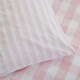 image 9 of Check and Stripe Cotton Reversible Duvet Cover Set | Pink