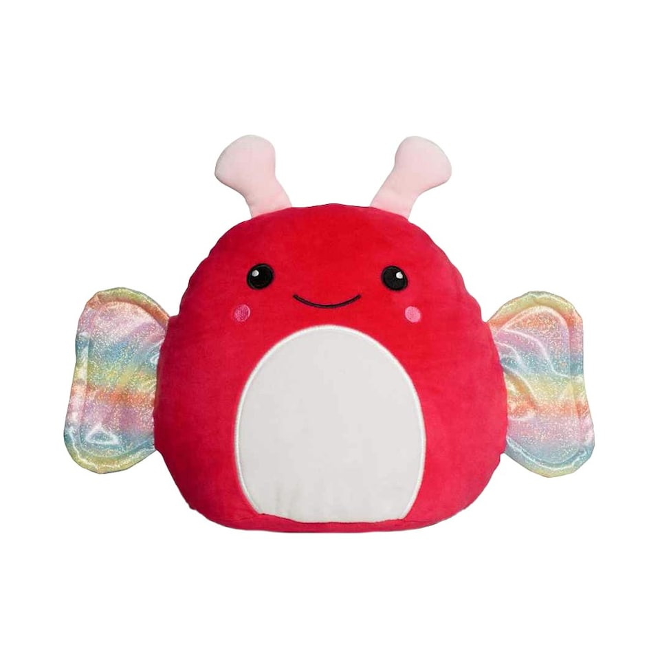 image 1 of Mumbles Squidgy Butterfly Plush Toy - Pink - One Size