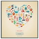 image 4 of Love heart of sealife & nautical items (Picutre Frame) Brown | Oak | M