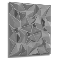 NOVECRAFTO Diamond Effect 3D Wall Panels – 6 Sheets Covering 1.5 sqm (16.15 sqft) – Matte Interior PVC Cladding Tiles – 19.6"x19.6" Diamond Design Silver Grey