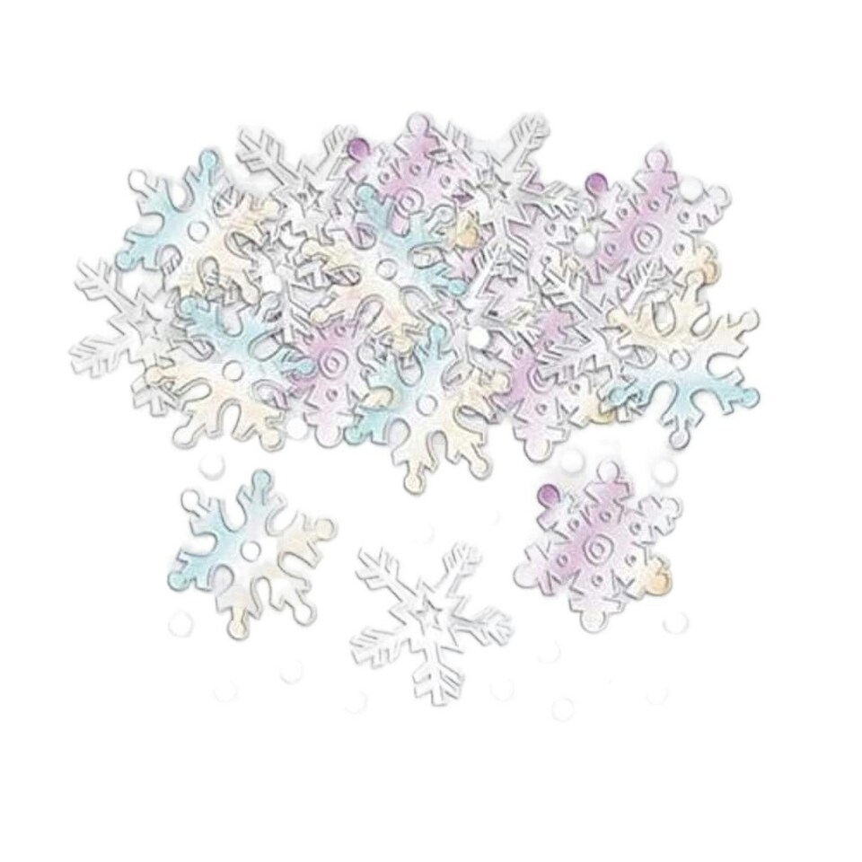 Amscan Snowflake Christmas Confetti - Iridescent - One Size