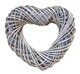 image 1 of Wicker Small Heart Shaped Wreath | Brown | Natural