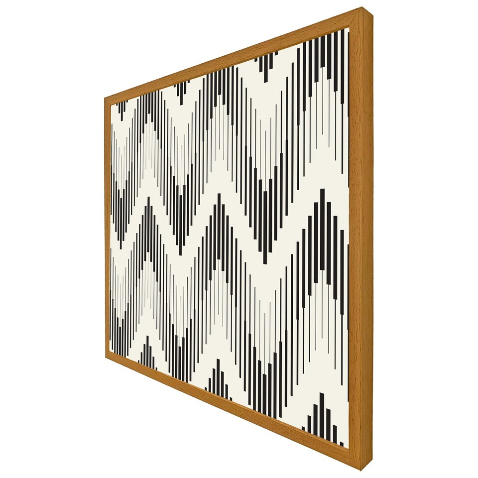 image 1 of Geometric zig zag (Picture Frame) White | S