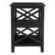 image 2 of Interiors by Premier Three Shelf Black Book Case, Pine Wood Tall Book Shelf, Large Book Case for Home & Office Black