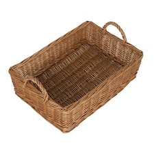 Medium Wicker Rectangular Display Basket Brown | Brown