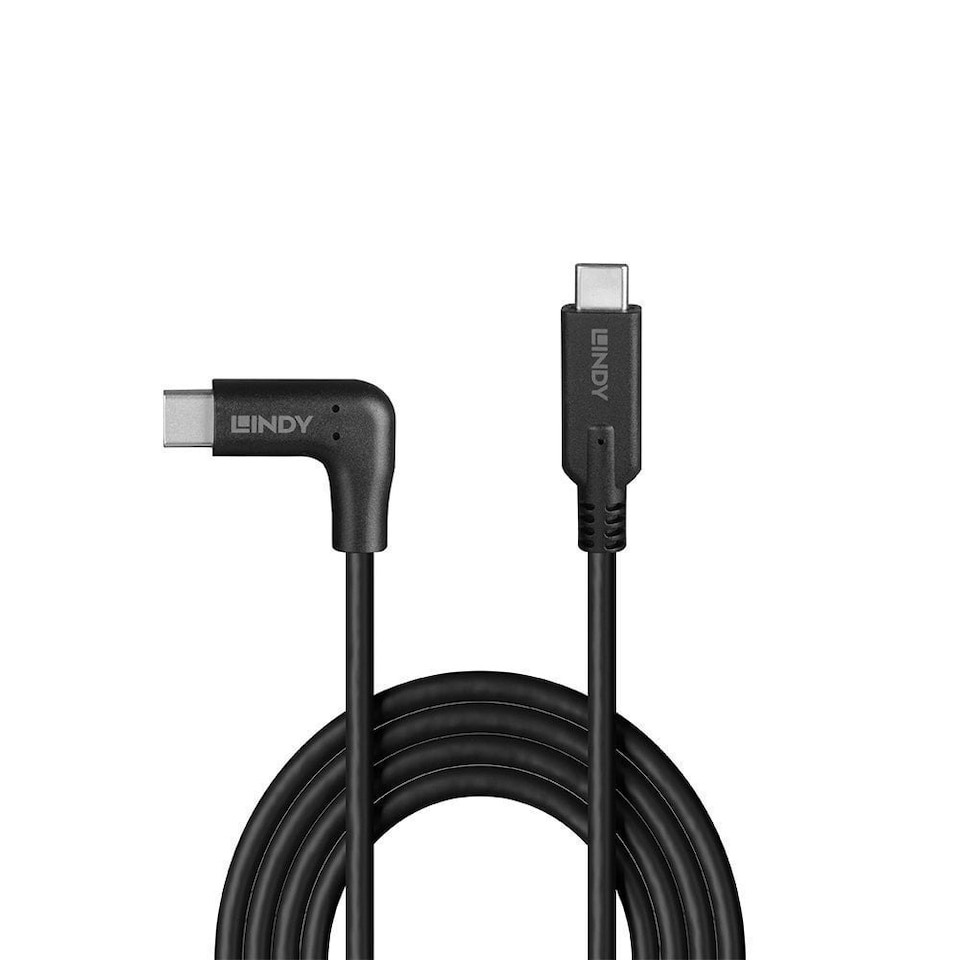 image 1 of 0.5m USB 3.2 Straight USB-C to Right-Angled USB-C Cable, 10Gbps