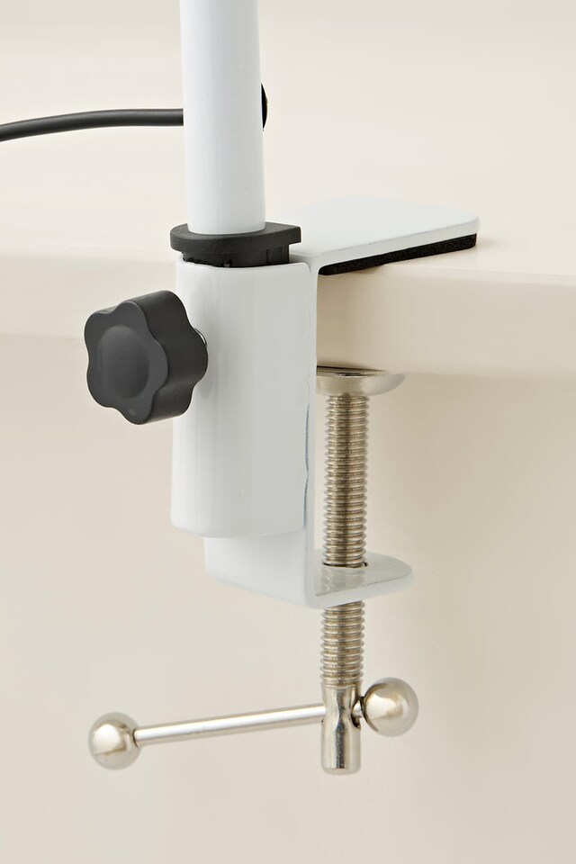 image 1 of ValueLights Daylight Dimmable Matte White Table Lamp and Integrated Bulb | White