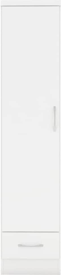 image 1 of Nevada 1 Door 1 Drawer Wardrobe | White